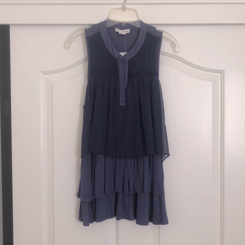Blue sleeveless top